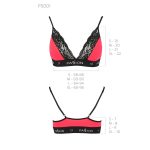 Еластичний топ з мереживом Passion PS001 TOP red