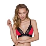 Эластичный топ с кружевом Passion PS001 TOP red