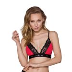Эластичный топ с кружевом Passion PS001 TOP red