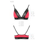 Еластичний топ з мереживом Passion PS001 TOP red
