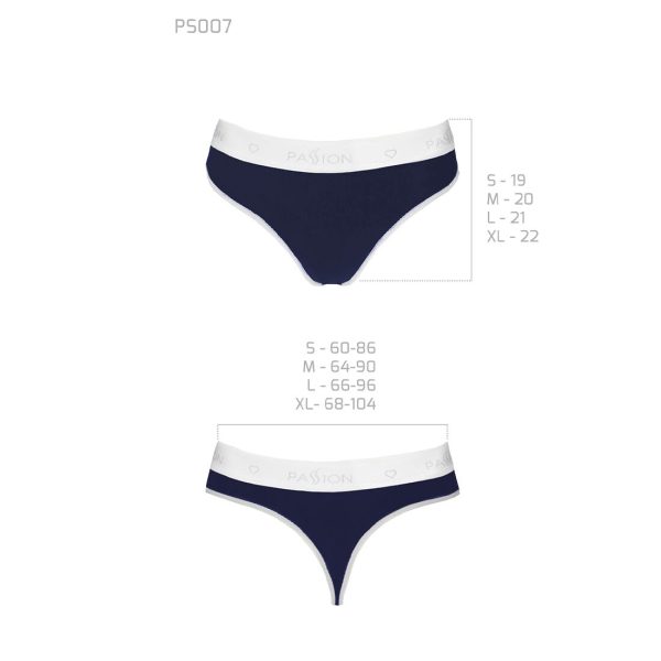 Спортивні трусики-стрінги Passion PS007 PANTIES navy