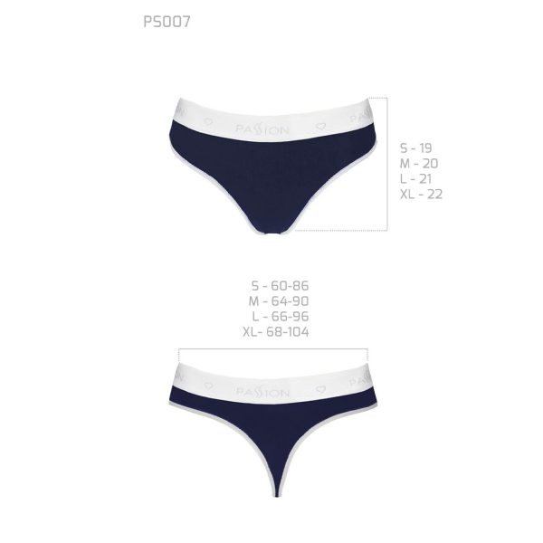 Спортивные трусики-стринги Passion PS007 PANTIES navy