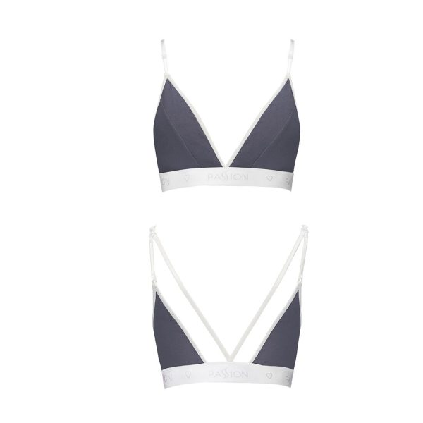 Спортивный топ с двойными бретелями Passion PS007 TOP dark