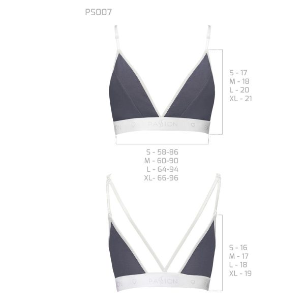 Спортивний топ з подвійними бретелями Passion PS007 TOP dark