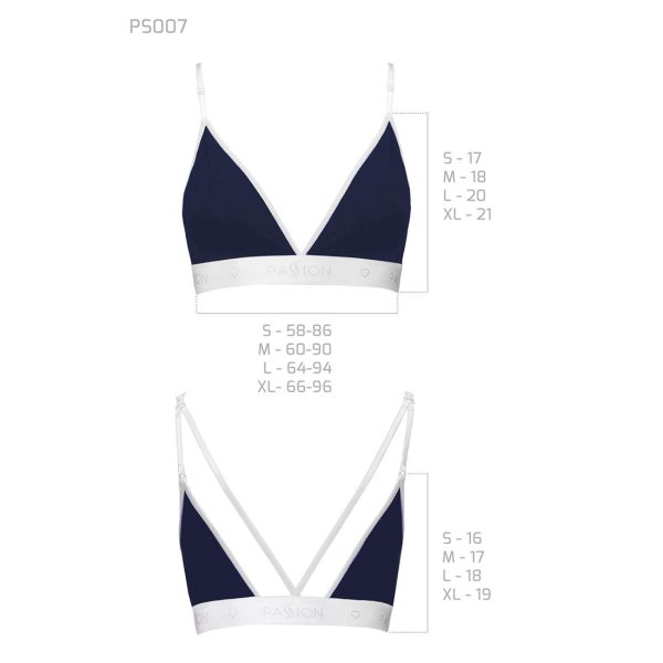 Спортивний топ з подвійними бретелями Passion PS007 TOP navy