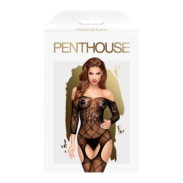 Бодістокінг з флористично-геометричним орнаментом Penthouse - Top-Notch S