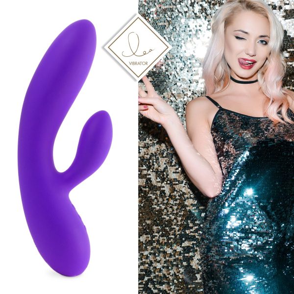 Гнучкий вібратор кролик з двома моторами FeelzToys Lea Rabbit Vibrator Medium