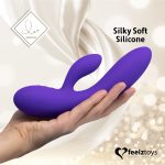 Гнучкий вібратор кролик з двома моторами FeelzToys Lea Rabbit Vibrator Medium