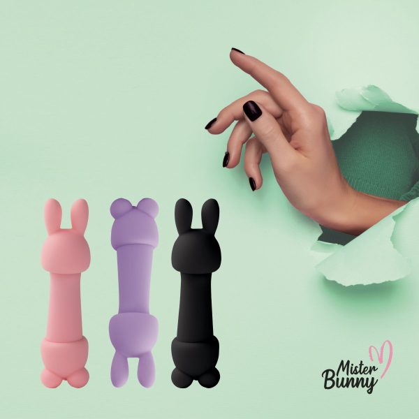 Мини-вибратор FeelzToys Mister Bunny с двумя насадками