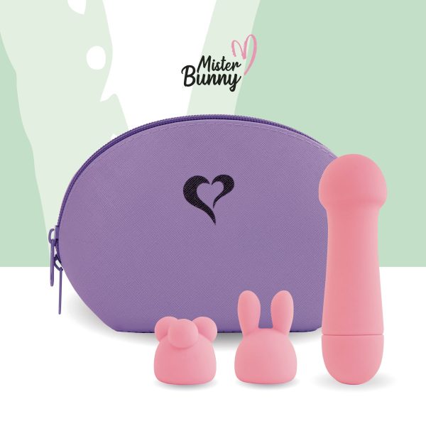 Мини-вибратор FeelzToys Mister Bunny с двумя насадками