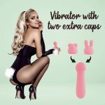 Мини-вибратор FeelzToys Mister Bunny с двумя насадками