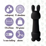 Мини-вибратор FeelzToys Mister Bunny с двумя насадками