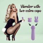 Мини-вибратор FeelzToys Mister Bunny с двумя насадками