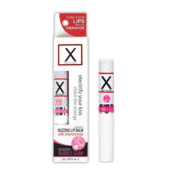 Стимулирующий бальзам для губ унисекс Sensuva – X on the Lips Bubble Gum с феромонами, жвачка