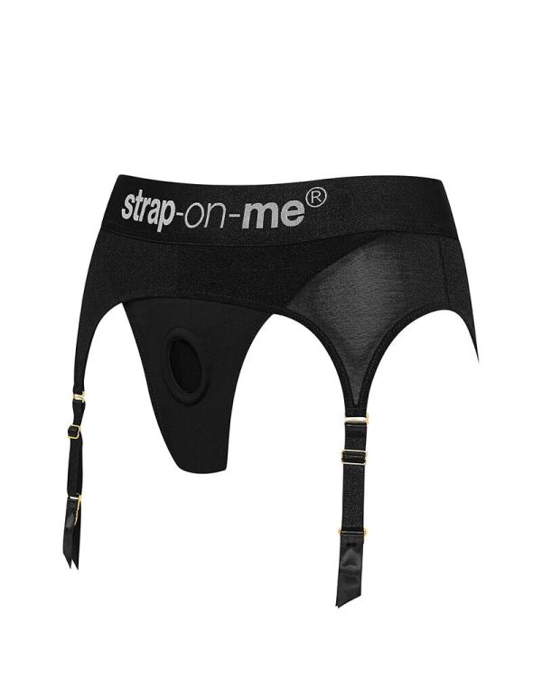Трусики для страпона з підв’язками для панчіх Strap-On-Me REBEL HARNESS