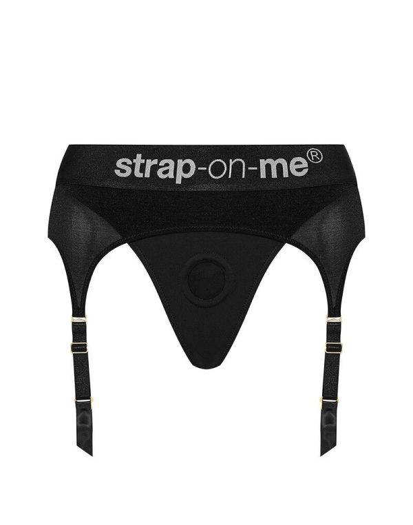 Трусики для страпона з підв’язками для панчіх Strap-On-Me REBEL HARNESS
