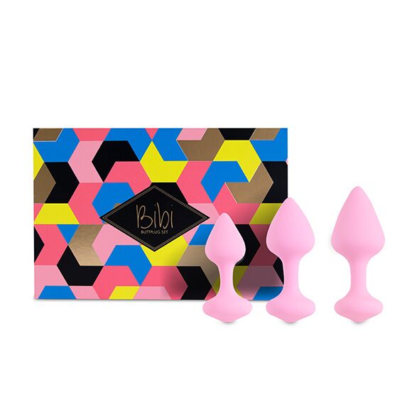 Набір силіконових анальних пробок FeelzToys - Bibi Butt Plug Set 3 pcs