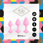 Набір силіконових анальних пробок FeelzToys - Bibi Butt Plug Set 3 pcs
