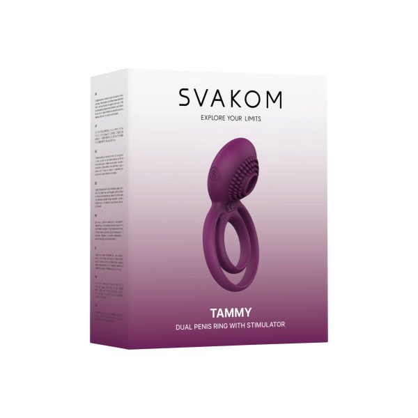 Двойное эрекционное кольцо с вибрацией Svakom Tammy