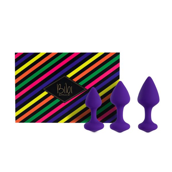 Набір силіконових анальних пробок FeelzToys - Bibi Butt Plug Set 3 pcs