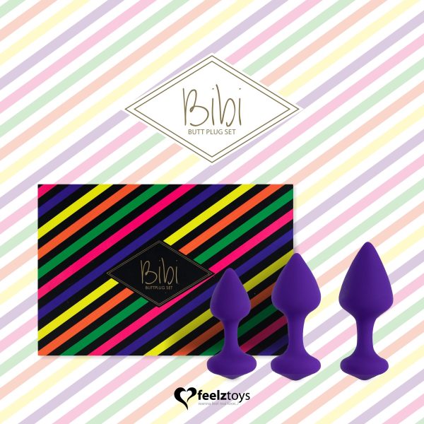 Набір силіконових анальних пробок FeelzToys - Bibi Butt Plug Set 3 pcs