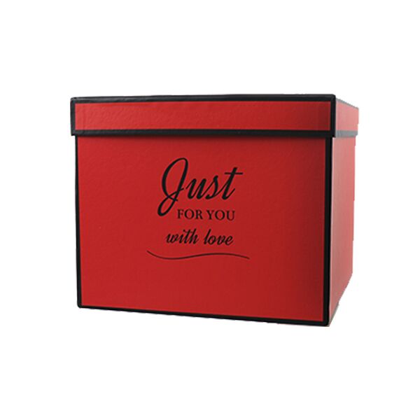 Подарункова коробка Just for you червона, - 19,5 х19, 5х16, 5 см