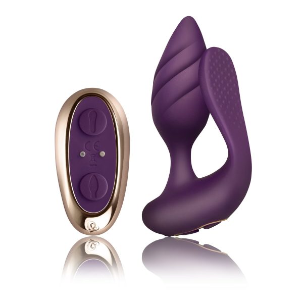 Анально-вагинальный вибратор для пар Rocks Off Cocktail пульт ДУ