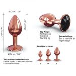 Металлическая анальная пробка с украшением в виде кристалла Dorcel - Diamond Plug Rose