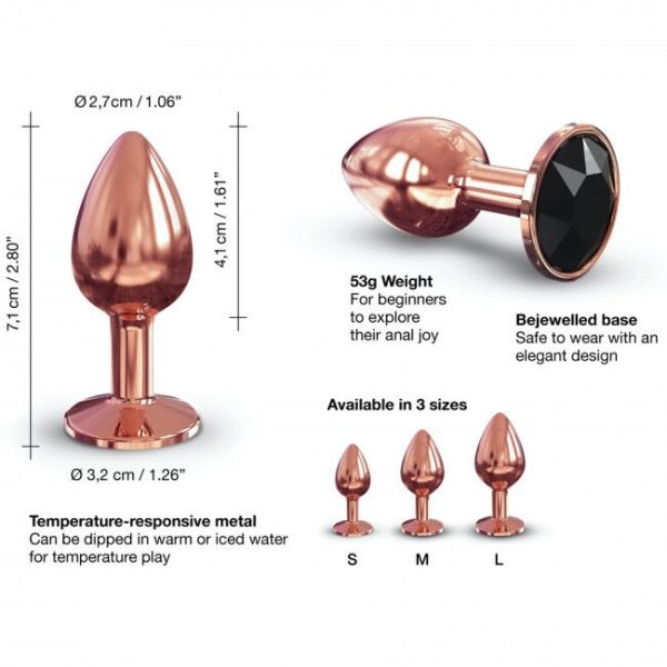 Металлическая анальная пробка с украшением в виде кристалла Dorcel - Diamond Plug Rose