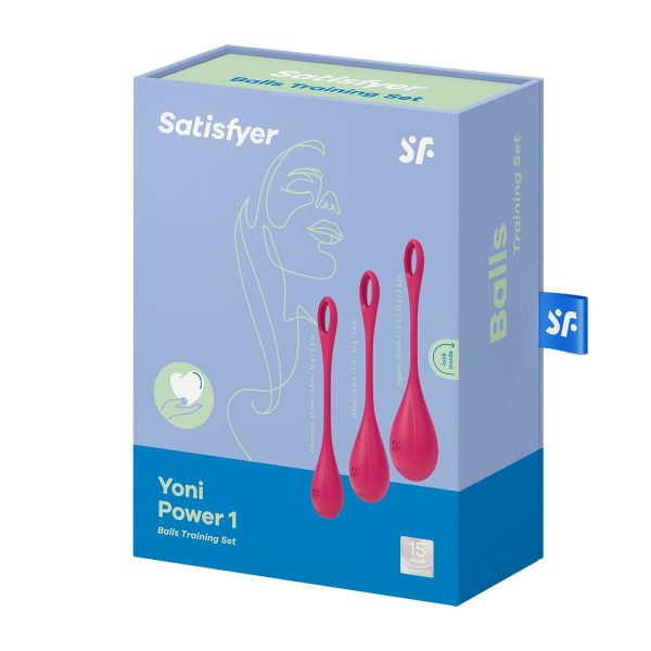 Набор йони бусин Satisfyer Yoni Power 1 диаметр 2-2,5-3см, вес 22-46-74гр