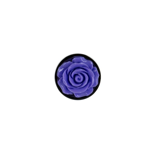 Металева анальна пробка Lux Active з трояндою - Rose Anal Plug - віброкуля в подарунок