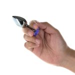Металева анальна пробка Lux Active з трояндою - Rose Anal Plug - віброкуля в подарунок