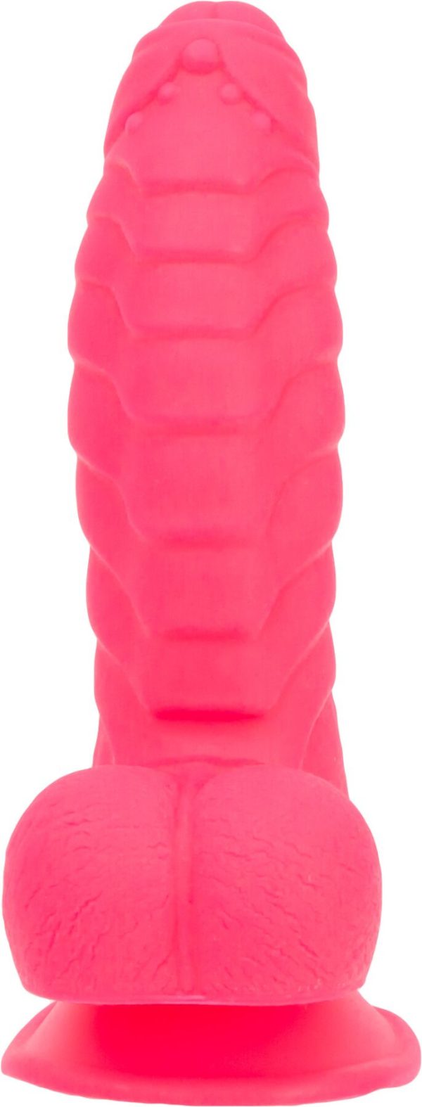 Ребристый фаллоимитатор на присоске ADDICTION — Tom 7″ Dildo With Balls — вибропуля в подарок
