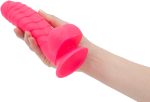 Ребристый фаллоимитатор на присоске ADDICTION — Tom 7″ Dildo With Balls — вибропуля в подарок