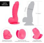 Ребристый фаллоимитатор на присоске ADDICTION — Tom 7″ Dildo With Balls — вибропуля в подарок