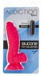 Ребристый фаллоимитатор на присоске ADDICTION — Tom 7″ Dildo With Balls — вибропуля в подарок