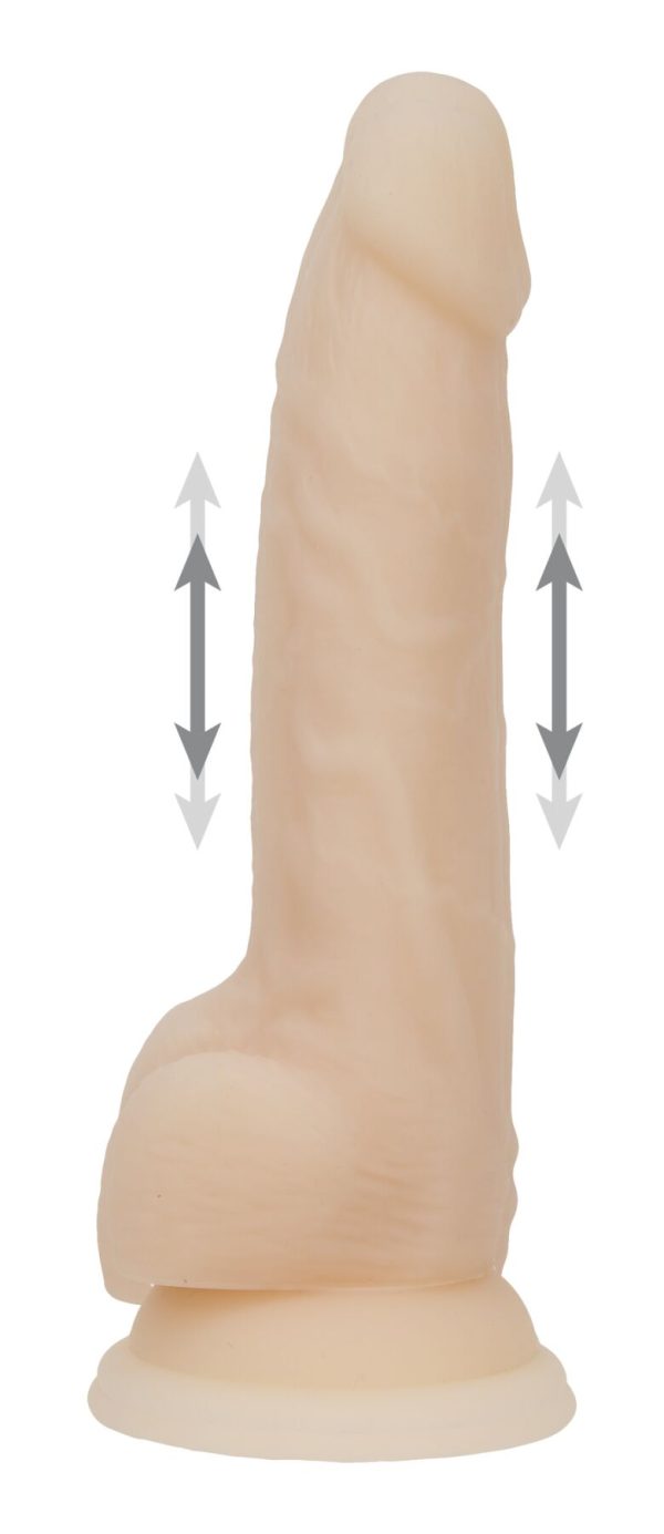 Фаллоимитатор с пульсацией Naked ADDICTION Dominic 9″ Vanilla, пульт ДУ, диаметр 4,2 см