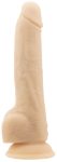 Фаллоимитатор с пульсацией Naked ADDICTION Dominic 9″ Vanilla, пульт ДУ, диаметр 4,2 см