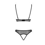 Комплект бралет з ажурним ліфом та відкритими трусиками Passion CHRISTA SET Open Bra XXL