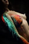 Помаранчева воскова свічка Art of Sex size 15 см низькотемпературна, люмінесцентна