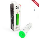 Зеленая свеча восковая Art of Sex size 15 см низкотемпературная, люминесцентная