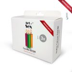 Набор восковых свечей Art of Sex size 10 см (3 шт), низкотемпературные, люминисцентные