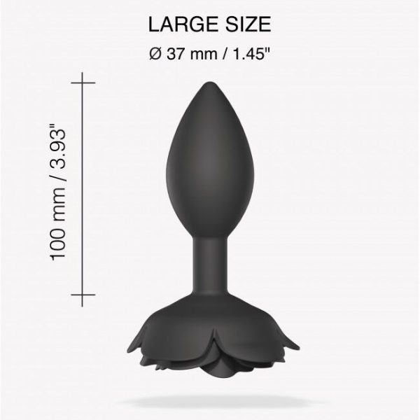 Силиконовая анальная пробка Love To Love OPEN ROSES SIZE - ONYX