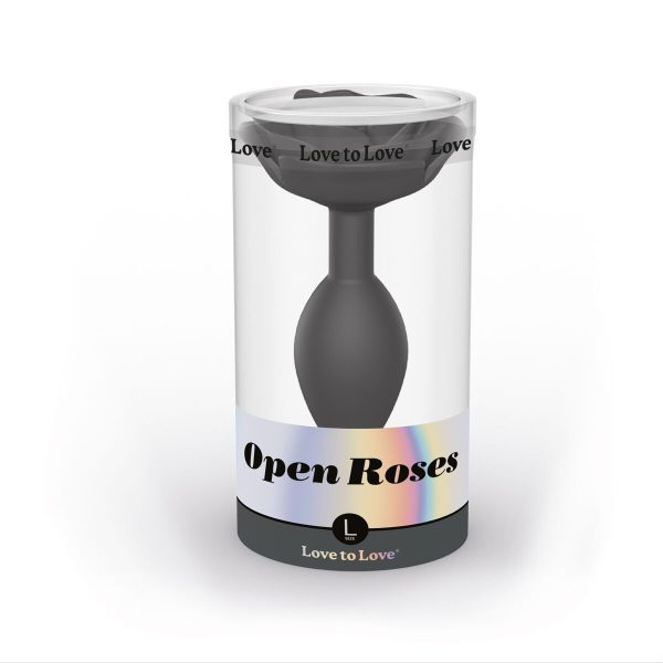 Силиконовая анальная пробка Love To Love OPEN ROSES SIZE - ONYX