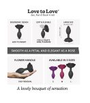 Силиконовая анальная пробка Love To Love OPEN ROSES SIZE - ONYX