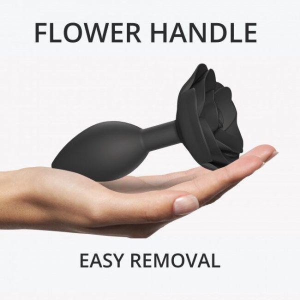Силиконовая анальная пробка Love To Love OPEN ROSES SIZE - ONYX