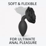Силиконовая анальная пробка Love To Love OPEN ROSES SIZE - ONYX