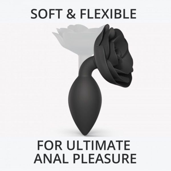 Силиконовая анальная пробка Love To Love OPEN ROSES SIZE - ONYX