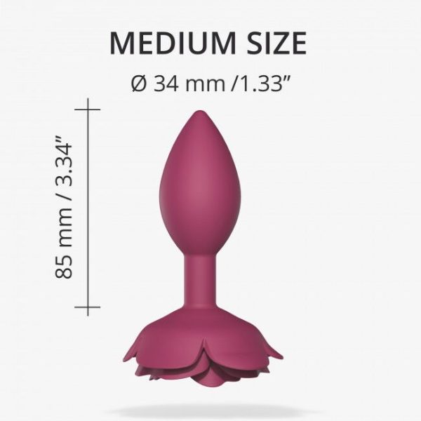 Силіконова анальна пробка Love To Love OPEN ROSES SIZE - PLUM STAR