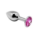 Металлическая анальная пробка с кристаллом Alive Mini Metal Butt Plug